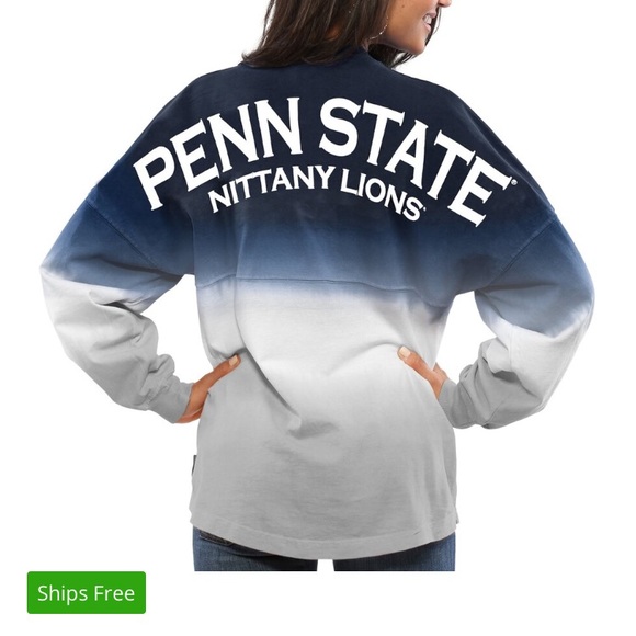 Venley NCAA Penn State Dip Dye Long Sleeve Shirt XS - Picture 3 of 4